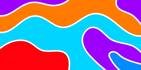 Abstract Colorful Wavy Shapes