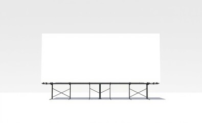 A stark white canvas of an advertising billboard awaiting the splash of vibrant hues and the allure of captivating visuals to transform it into a beacon of brand identity  professional presentation bl