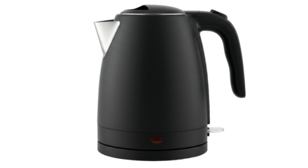 Modern Black Electric Kettle Kitchen Appliance.