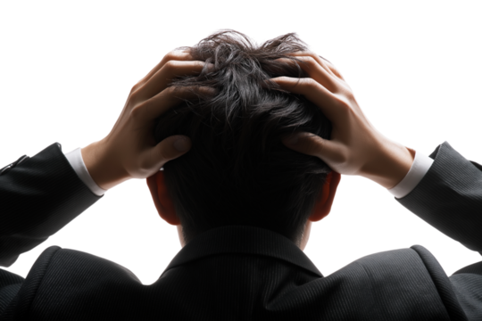 ビジネス　悩む男性