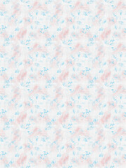 Light Blue & Blush Pink Leaf Texture – Minimal Seamless Floral Pattern on White for Summer Wedding & Packaging.
