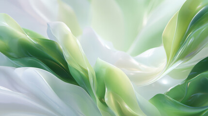 Abstract on the theme of green tea with milk