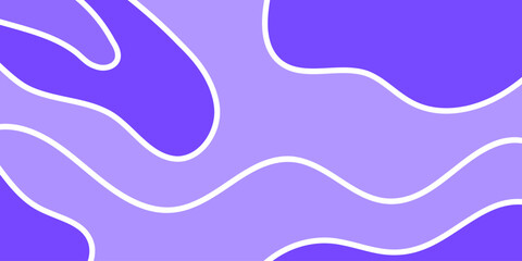 Abstract graphic design with layered, wavy shapes in shades of purple