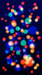 Colorful Bokeh Light Abstract Background – Multicolor Glow on Dark

