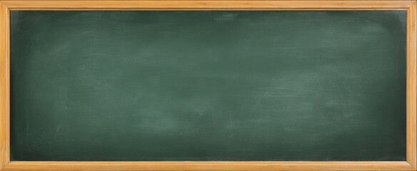 The empty chalkboard awaiting creative lessons and ideas for students.