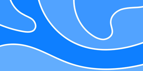 Abstract background with layered, flowing, light-blue and deep-blue curves