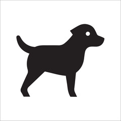 Minimalist Dog Silhouette – Simple Black Dog Illustration

