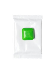green bubble gum isolated on transparent background, png