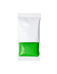 green bubble gum isolated on transparent background, png