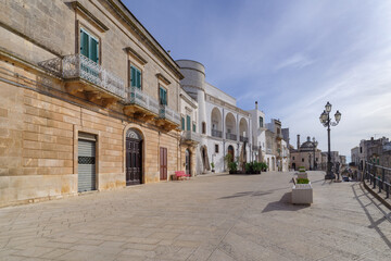 Cisternino narrow street, Itria Valley, Apulia, Italy