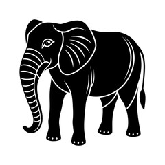Obraz premium Elephant clipart on white background vector illustration