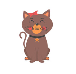 png sticker icon of orange kitten claw meow animal pet beautiful wallpaper illustration domestic fun funny colorful red white design with tail fur isolated graphic vector art

