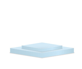 png round footed dais with square cylinders on transparent background isolated vector realistic stage platform display white showroom geometric space illustration event award competition

