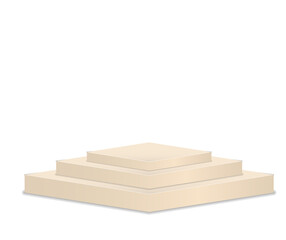 png realistic isolated stage pedestal with stairs circular platform vector showroom white background geometric display event exhibition awards competition object transparent scene table

