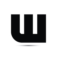 w letter logo design icon