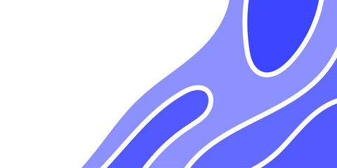 Abstract  shape design with layered, curved, light purple-blue forms on a white background