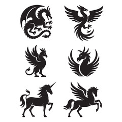 set of heraldic symbols