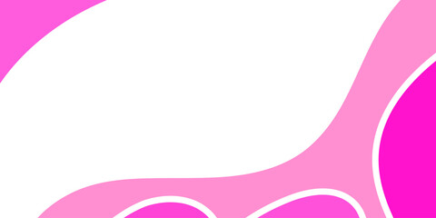 Abstract pink and white design with curved shapes
