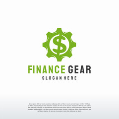 Finance Gear logo designs, Finance System logo template