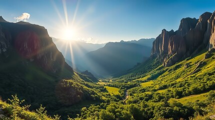Golden Valley Sunset: Perfect for Travel Vlogs, Outdoor Recreation, Scenic Backgrounds, Tourism Campaigns, and Nature Photography