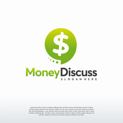 Money Discuss logo designs concept vector, Finance Forum logo template