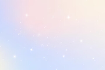 Fantasy background in sparkling stars. Vector illustration for children.sparkling surface, Bright particles on a rainbow background.