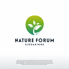 Nature Forum logo designs vector