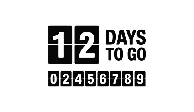 Number of days left. countdown left days.