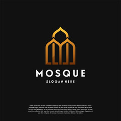 luxury Mosque Logo Template Design Vector, Islamic Logo template
