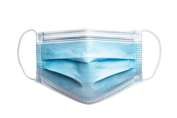 Surgical Mask Close Up Protection Virus Prevention Medical Equipment Health Safety Disposable on transparent background