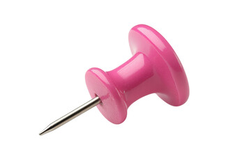 Pink Glitter Push Pin Tack Close Up Office Supply Corkboard Notice Board Stationery Message on transparent background