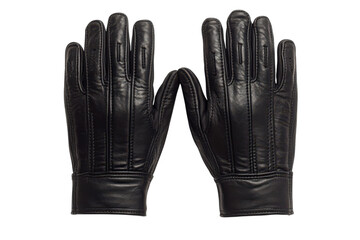 Sophisticated Leather Gloves Premium Black Gloves for Winter Fashion Protection Stylish on transparent background