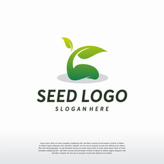Seed Logo designs template, nature Logo template