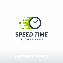 Speed Time logo designs concept vector, Digital Watch logo