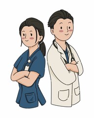 doctor, female doctor, male doctor, medical, healthcare, hospital, 