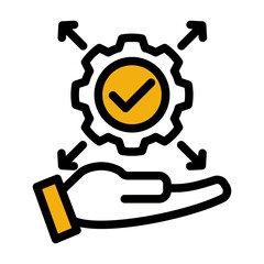 Automated Logistics Control System from the Business Automation icon collection (Outline Color Lineal Style)