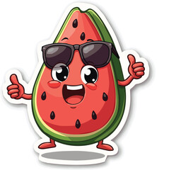 Fototapeta premium funny cartoon watermelon