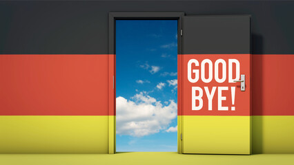 Fototapeta na wymiar Good Bye Deutschland