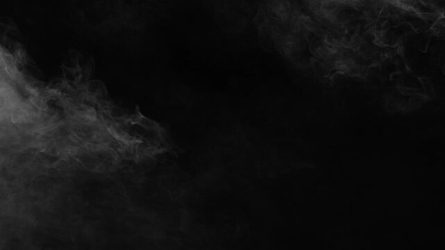 Very subtle, dark fog textures linger in corners of black screen. Minimalist overlay for creating a moody or mysterious atmosphere