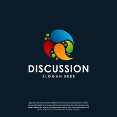 Consult logo, Colorful Consulting logo template, Colorful Chat bubble logo designs