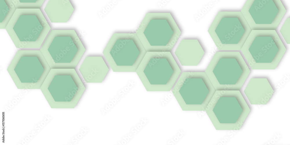 Poster colorful geometric hexagon texture pattern design. abstract hexagon design white background and wall