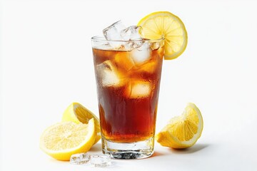 Ultra-Realistic Iced Tea in Highball Glass with Lemon Slice