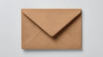 Ultra quality image of brown Kraft Envelope Mockup on White Background.