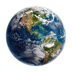 blue planet Earth from space showing North & South America, USA.