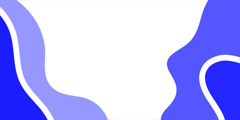 Abstract design with flowing, layered shapes of blue and light purple, set against a white background