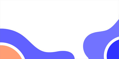 Abstract background with curved shapes in light blue and peach