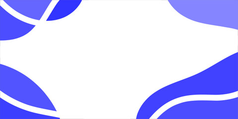 Abstract design with vibrant blue shapes and white lines