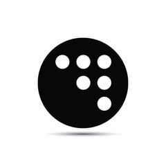 dot tech round shape logo design icon