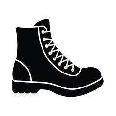 Hiking Boot Lacing Icon Vector Illustration