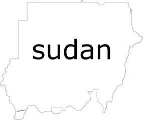 Sudan Map and National Flag Vector Illustration